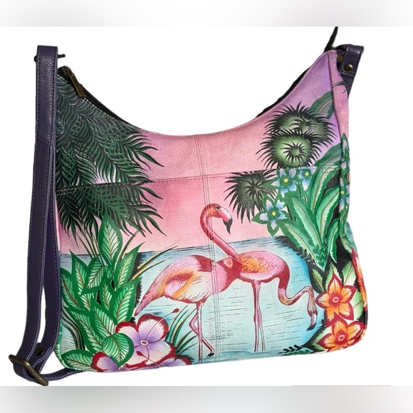 Anna by Anuschka Women's Genuine Leather  Hobo Handbag | - Picture 3 of 16